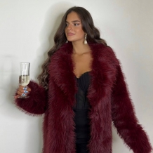 ABRIGO PELITO BURDEOS