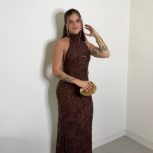 VESTIDO HALTER LENTEJUELA...