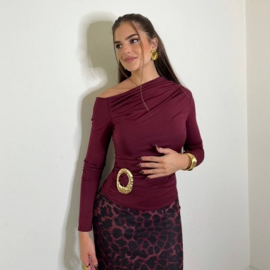 TOP FRUNCIDO ACCESORIO VINO