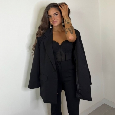 BLAZER LARGA NEGRA