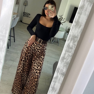 PANTALÓN PALAZZO ANIMAL PRINT