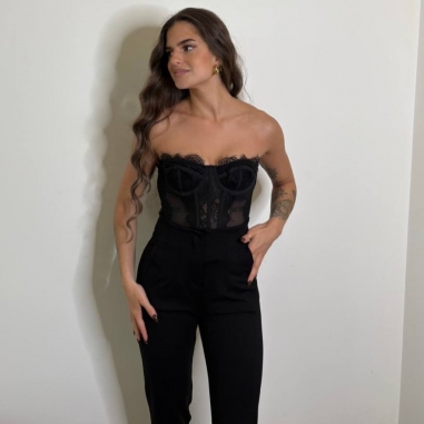 CORSET ENCAJE NEGRO