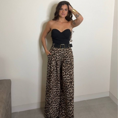 PANTALÓN PALAZZO ANIMAL PRINT