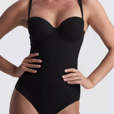 BODY BASIC ESCOTE CORAZÓN NEGRO