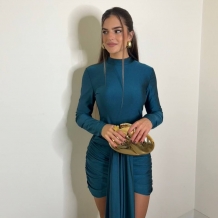 VESTIDO LAZADA SATINADO...