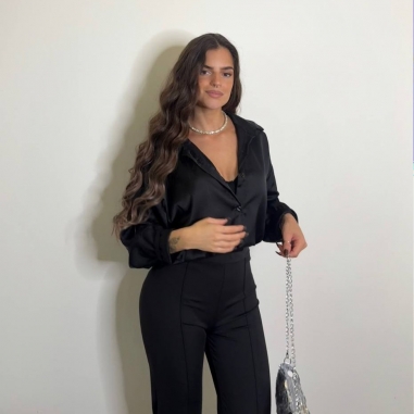 PANTALÓN CAMPANA NEGRO