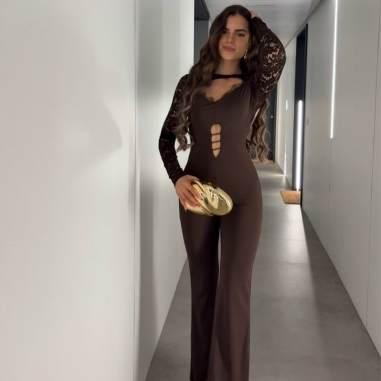 MONO ENCAJE CAMPANA CHOCO