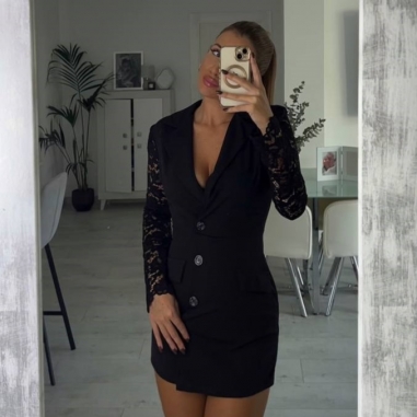 MONO CORTO MANGA ENCAJE