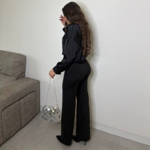 CAMISA SATÉN NEGRA 2