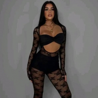 MONO ENCAJE NUDO ESCOTE