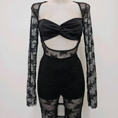 MONO ENCAJE NUDO ESCOTE