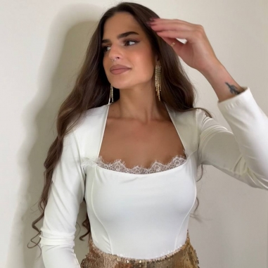 FALDA LENTEJUELAS DORADA