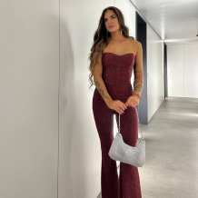 MONO LUREX CORSET VINO