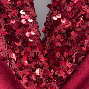 MONO BLAZER SOLAPA LENTEJUELAS VINO