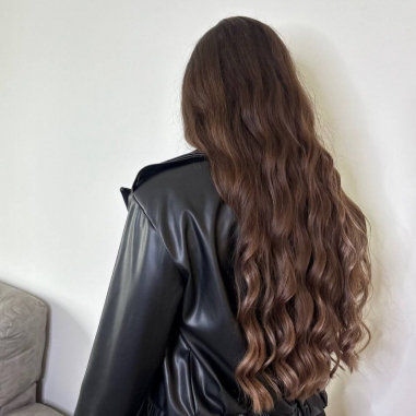 CAZADORA EFECTO PIEL NEGRA