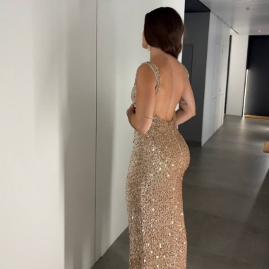 VESTIDO VELVET CHAMPÁN