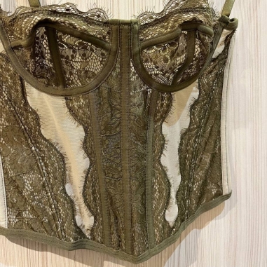 CORSET ENCAJE VERDE