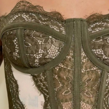CORSET ENCAJE VERDE