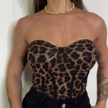 CORSET TUL ANIMAL PRINT