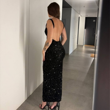 VESTIDO VELVET NEGRO