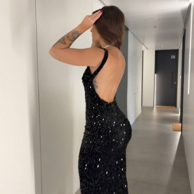 VESTIDO VELVET NEGRO