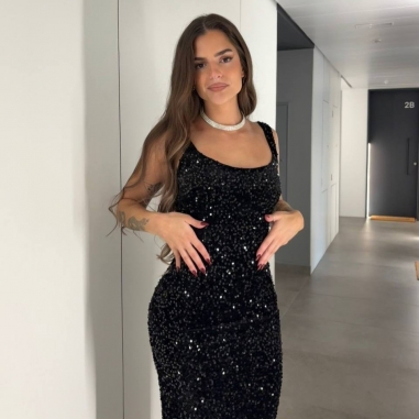 VESTIDO VELVET NEGRO