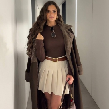 ABRIGO PAÑO PELITO CHOCO