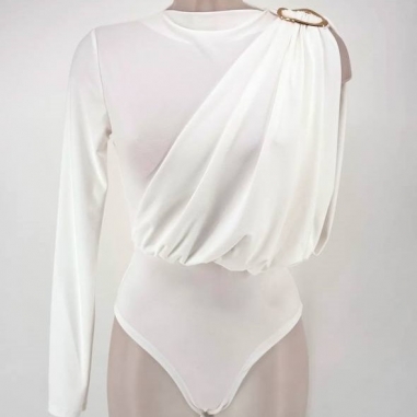 BODY ASIMÉTRICO HEBILLA BLANCO