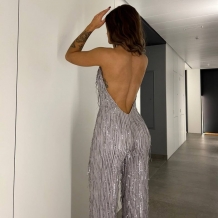 MONO FLECOS LENTEJUELAS GRIS