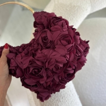 BOLSO FLORES BURDEOS 2