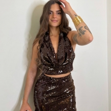 FALDA LENTEJUELAS CHOCO 2