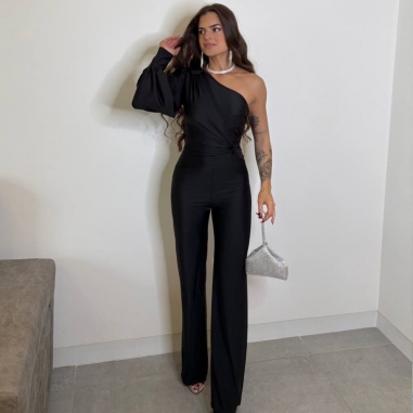 MONO ASIMÉTRICO NUDO NEGRO