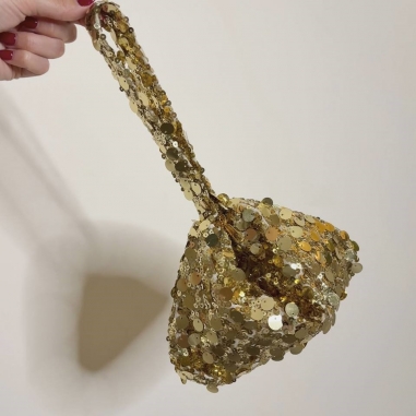 BOLSO/SACO LENTEJUELAS DORADO