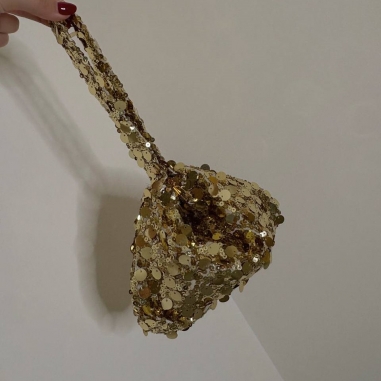 BOLSO/SACO LENTEJUELAS DORADO