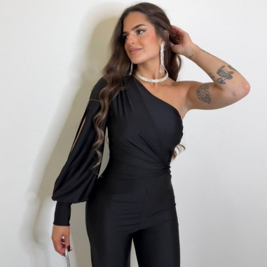 MONO ASIMÉTRICO NUDO NEGRO