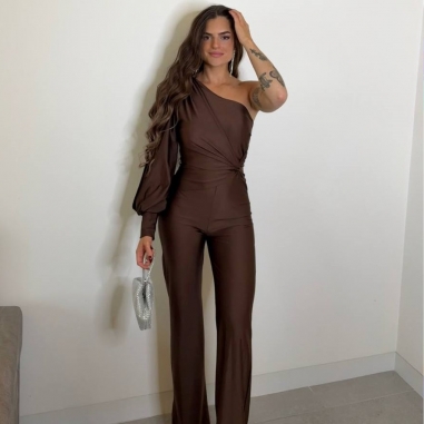 MONO ASIMÉTRICO NUDO CHOCO