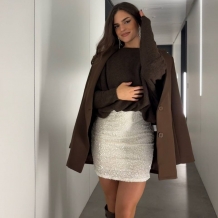 FALDA LENTEJUELAS PERLADA