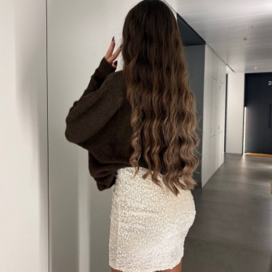 FALDA LENTEJUELAS PERLADA