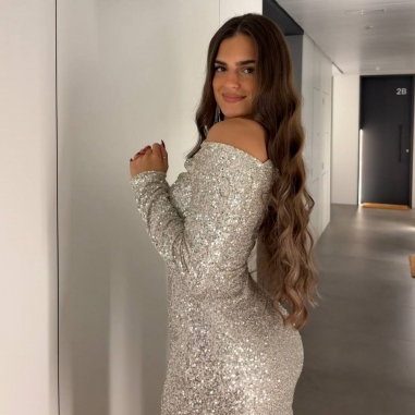 VESTIDO LENTEJUELAS PLATA