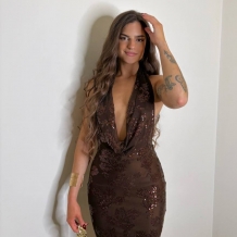 VESTIDO LENTEJUELAS ESCOTE...