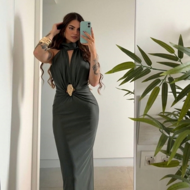 VESTIDO OLIVERIA VERDE MILITAR