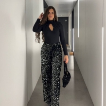 PANTALÓN DE LENTEJUELAS FLUIDO