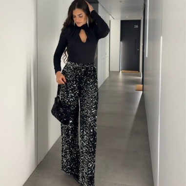 PANTALÓN DE LENTEJUELAS FLUIDO