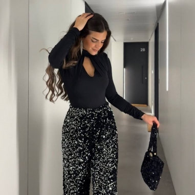 PANTALÓN DE LENTEJUELAS FLUIDO