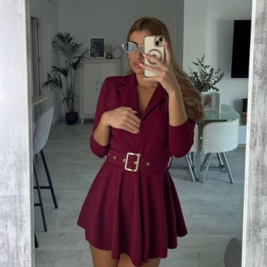 MONO VUELO CINTURÓN VINO