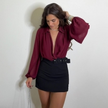 FALDA PANTALÓN CINTURÓN NEGRA