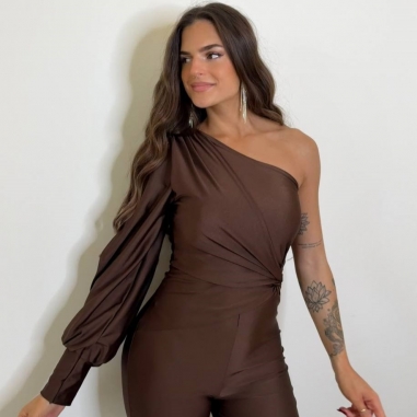 MONO ASIMÉTRICO NUDO CHOCO