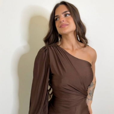 MONO ASIMÉTRICO NUDO CHOCO