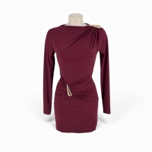 VESTIDO LÁGRIMA BURDEOS 2