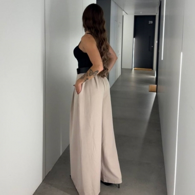PANTALÓN PALAZZO BEIGE